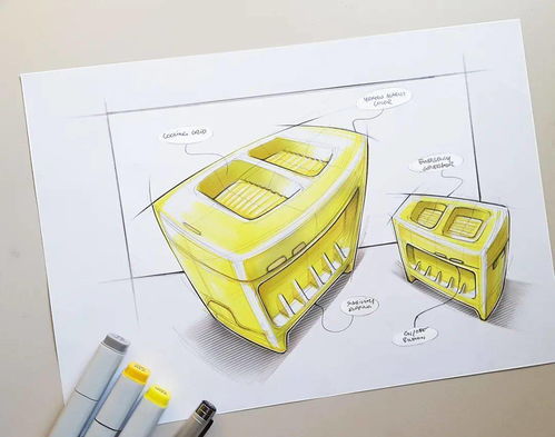 配色系列 黃色系產品的馬克筆表達 手繪515day